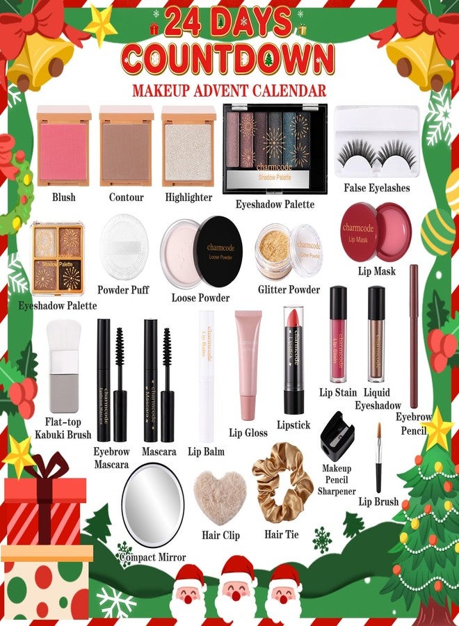 CHARMCODE Makeup Advent Calendar 2025 – 24 Days Christmas Make Up Gift Set for Adlut Women & Teen Girls, CHARMCODE Xmas Cosmetic Countdown Calendar, Full Holiday Beauty Kits with Surprises - Image 2